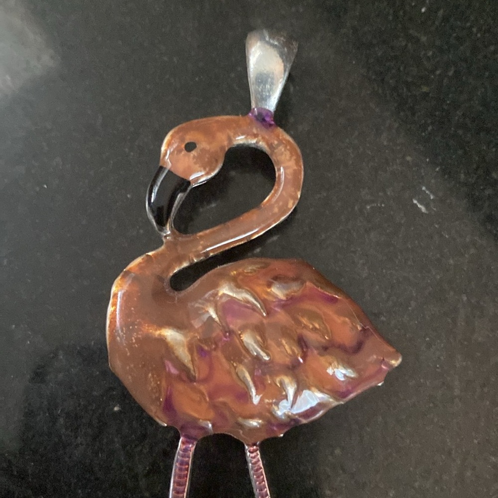 Flamingo Pendant 3-1/2 inch - Picture 2 of 4